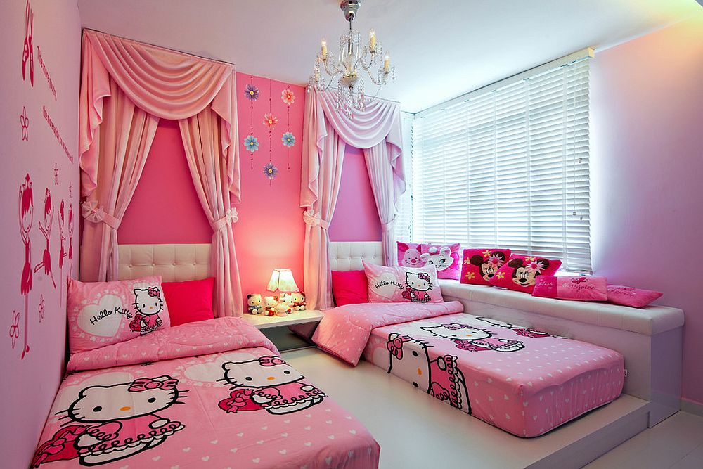 Comel Bergaya : 13 Bilik Tidur Hello Kitty Untuk Anak Anda - Hias.my