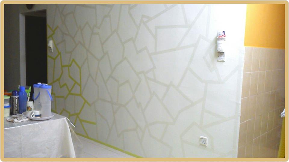 Diy dinding ruang makan dicat dengan warna krim