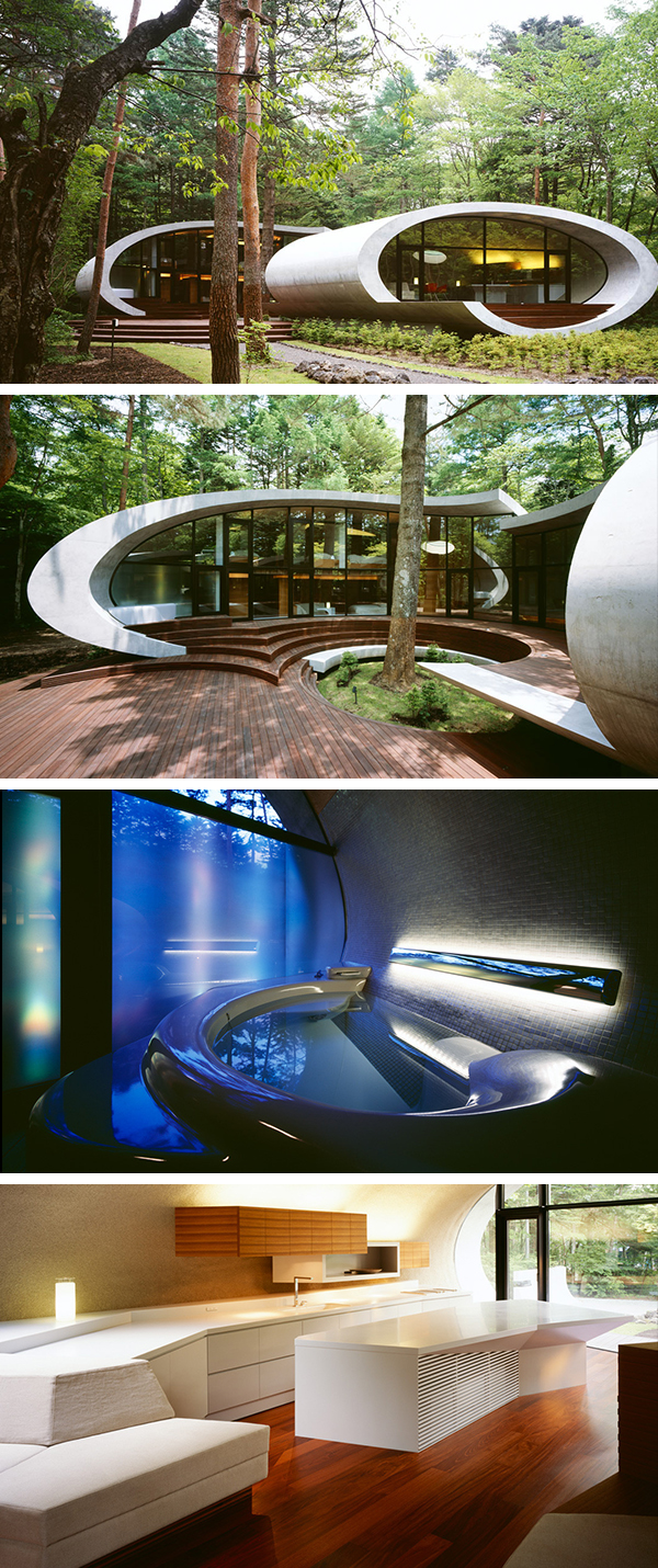 Shell House oleh Artechnic di Hutan Karuizawa Jepun