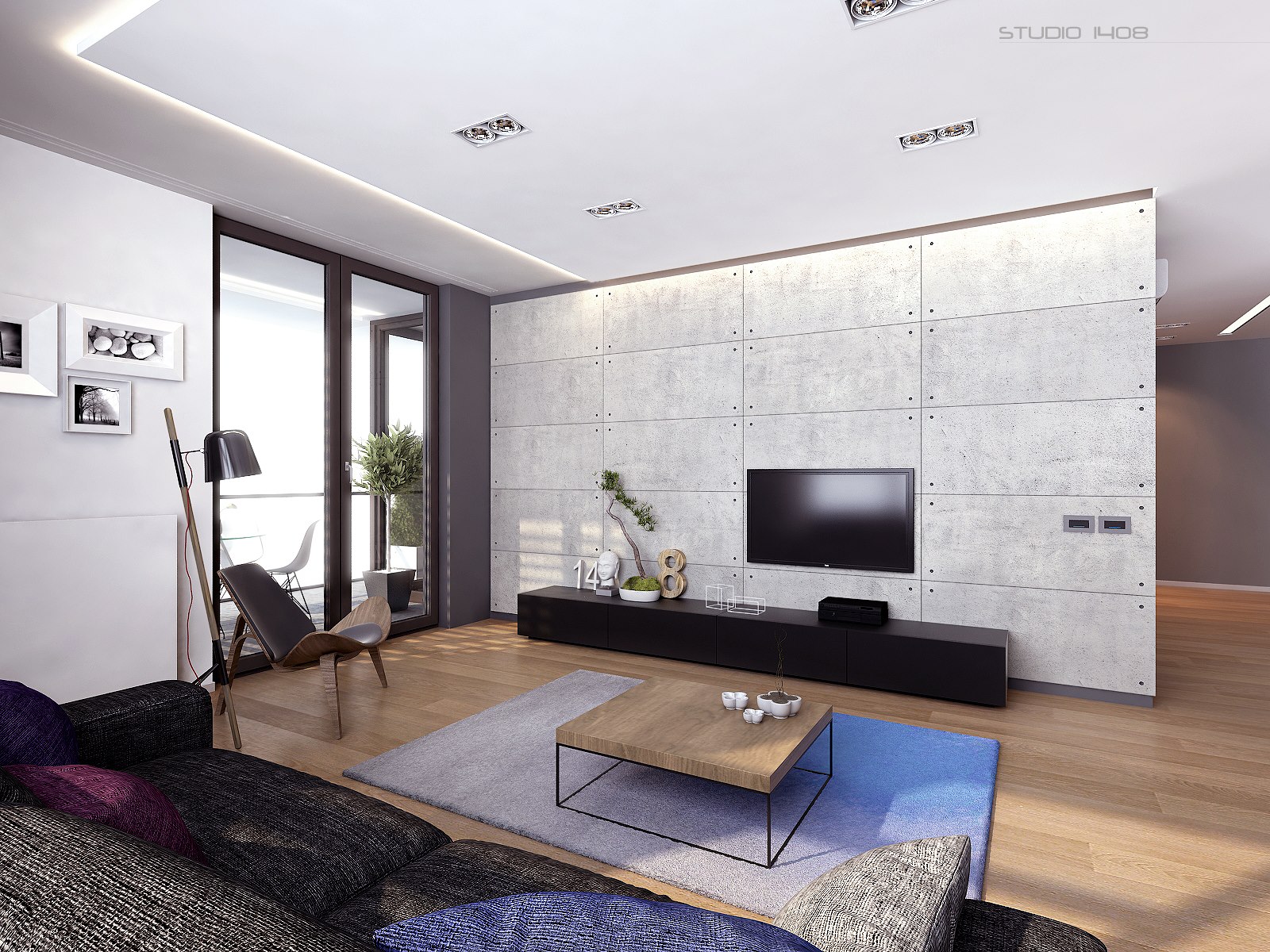 Dekorasi ruang tamu minimalis sederhana sesuai dengan lantai kayu