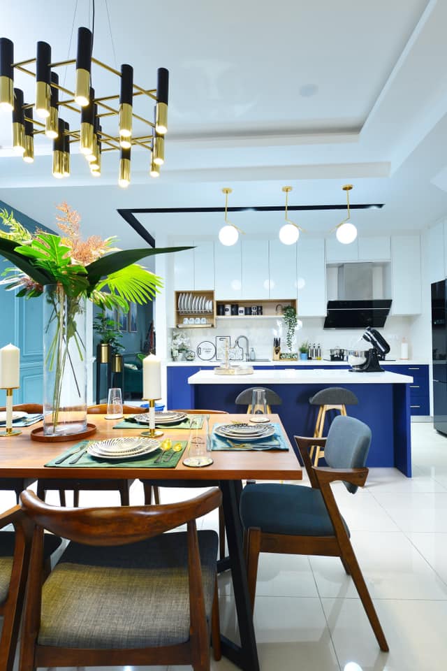  Deko  Dapur  Berkonsepkan Minimalis Moden  Dengan Tema Biru 