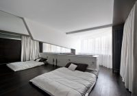 Dekorasi bilik tidur tanpa katil dengan divider cermin