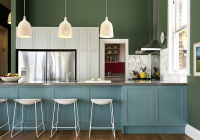 Dekorasi dapur hijau biru ala inggeris