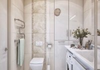 Design bilik air kecil terbaik dengan tema putih moden