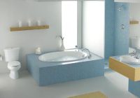 Design bilik air kecil terbaik dengan tema putih moden kontemporari dengan tub mandi