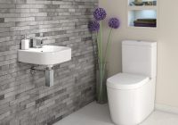 Design bilik air kecil terbaik dengan tema putih moden kontemporari