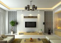 Idea dekorasi ruang tamu minimalis dengan gaya wallpaper menarik