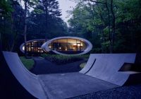 Rekabentuk Shell House oleh Artechnic di Hutan Karuizawa Jepun (4)