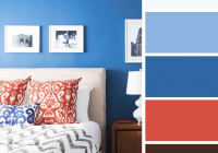 Warna bilik tidur Biru Gelap & Merah