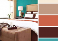 Warna bilik tidur Turquoise & Coklat