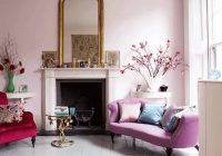 Warna tema ruang tamu dengan warna pastel pink lembut