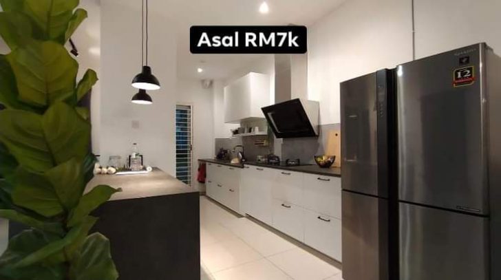 Permalink to Hasil Dapur Guna Kabinet Dan Meja Bar IKEA Dengan Kos RM 7K