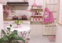 deko dapur pink dan putih (1)