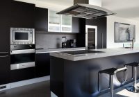 model dapur rumah moden tema hitam
